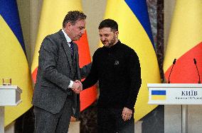 Joint news conference of Ukrainian President and Belgian Prime Minister in Kyiv
