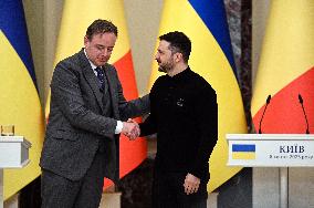 Joint news conference of Ukrainian President and Belgian Prime Minister in Kyiv