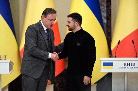 Joint news conference of Ukrainian President and Belgian Prime Minister in Kyiv