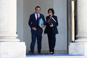 Cabinet meeting at the Elysee Palace - Paris RL