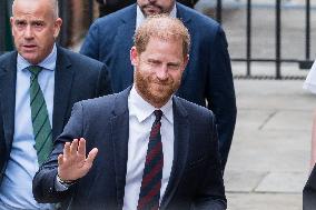 Prince Harry Attends Court Of Appeal Over Security Arrangements In London