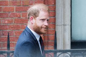 Prince Harry Attends Court Of Appeal Over Security Arrangements In London