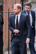 Prince Harry Attends Court Of Appeal Over Security Arrangements In London