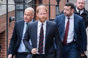 Prince Harry Attends Court Of Appeal Over Security Arrangements In London