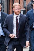 Prince Harry Attends Court Of Appeal Over Security Arrangements In London