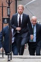 Prince Harry Attends Court Of Appeal Over Security Arrangements In London