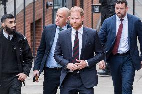 Prince Harry Attends Court Of Appeal Over Security Arrangements In London