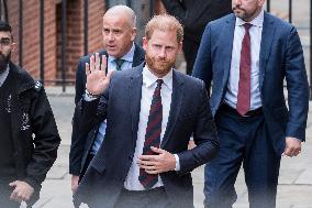 Prince Harry Attends Court Of Appeal Over Security Arrangements In London