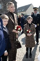 NO TABLOIDS - Official visit to Brittany by Prince Albert II of Monaco with his family - Matignon