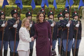Meloni Hosts Queen Rania at Villa Doria Pamphilj - Rome