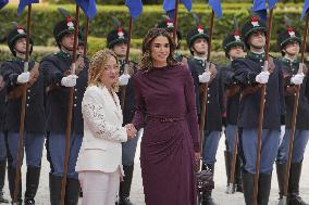 Meloni Hosts Queen Rania at Villa Doria Pamphilj - Rome