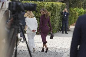 Meloni Hosts Queen Rania at Villa Doria Pamphilj - Rome