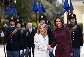 Meloni Hosts Queen Rania at Villa Doria Pamphilj - Rome