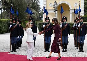 Meloni Hosts Queen Rania at Villa Doria Pamphilj - Rome