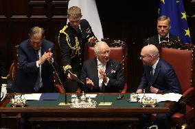 King Carlo III speack in Montecitorio