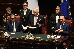 King Carlo III speack in Montecitorio