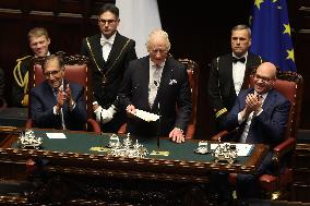 King Carlo III speack in Montecitorio