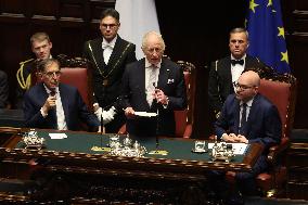King Carlo III speack in Montecitorio