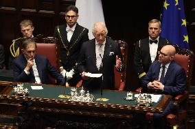 King Carlo III speack in Montecitorio