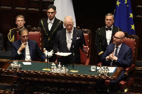 King Carlo III speack in Montecitorio