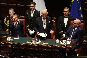 King Carlo III speack in Montecitorio