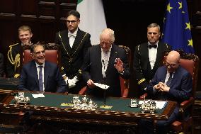 King Carlo III speack in Montecitorio