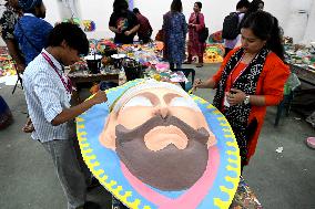 Student Preparation For Bangla New Year Celebration In Dhaka