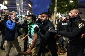 Israeli Demonstrators In Jerusalem Protest Against War In Gaza