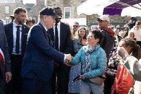 NO TABLOIDS - Official visit to Brittany by Prince Albert II of Monaco with his family - Matignon