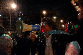 Demonstration against the transfemicide of Sara Millerey a women tourtured and killed in northern Colombia