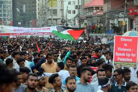 Protest In Support Of Palestine In Dhaka