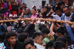 Biska Jatra Celebration In Bhaktapur, Nepal.