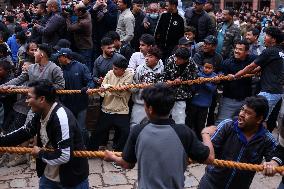 Biska Jatra Celebration In Bhaktapur, Nepal.