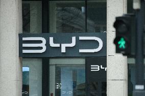 Chinese Carmaker BYD Shop In Warsaw.