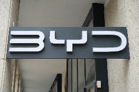 Chinese Carmaker BYD Shop In Warsaw.