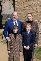 NO TABLOIDS - Official visit to Brittany by Prince Albert II of Monaco with his family - Plevenon