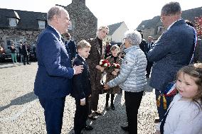 NO TABLOIDS - Official visit to Brittany by Prince Albert II of Monaco with his family - Matignon
