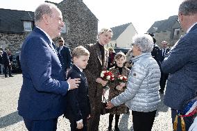 NO TABLOIDS - Official visit to Brittany by Prince Albert II of Monaco with his family - Matignon
