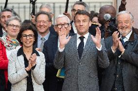 Macron Visits The Paris Book Festival - France