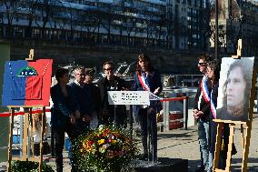 Anne Hildalgo Inaugurates The Jim Morrison Footbridge - Paris