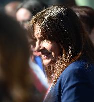 Anne Hildalgo Inaugurates The Jim Morrison Footbridge - Paris