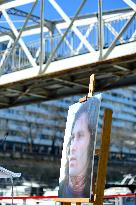 Anne Hildalgo Inaugurates The Jim Morrison Footbridge - Paris
