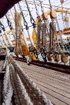 Italy's Tall Ship 'Amerigo Vespucci' In Brindisi