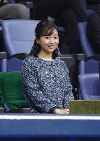 Princess Kako watches tennis match