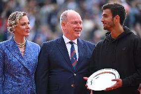 Prince Albert II And Charlene At Rolex Masters Final - Monaco