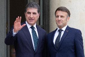 Emmanuel Macron welcomes the President of Iraq autonomous Kurdistan - Paris