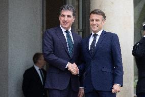 Emmanuel Macron welcomes the President of Iraq autonomous Kurdistan - Paris
