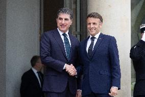 Emmanuel Macron welcomes the President of Iraq autonomous Kurdistan - Paris