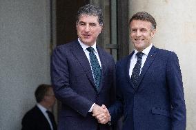 Emmanuel Macron welcomes the President of Iraq autonomous Kurdistan - Paris