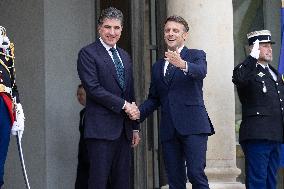 Emmanuel Macron welcomes the President of Iraq autonomous Kurdistan - Paris